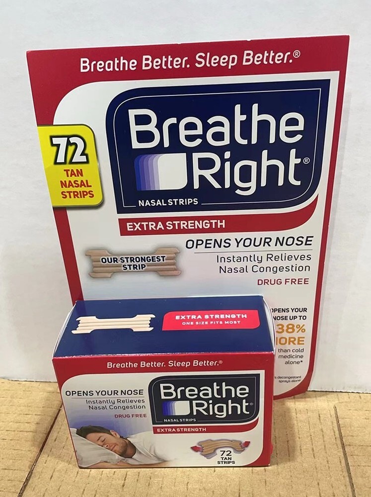 Breathe Right Extra Strength Tan Nasal Strips -72 Count