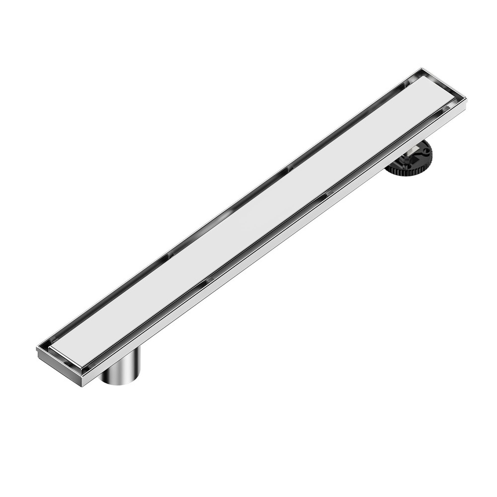 Neodrain 24-Inch Offset Linear Shower Drain with Tile Insert 24 In, Stainless