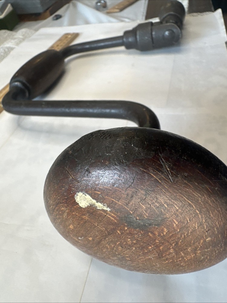 Vintage Stanley Wood Handle Hand Drill