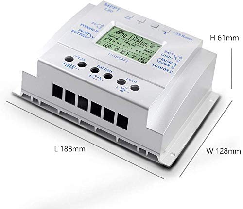Solar Charge Controller 80 amp Solar Panel Regulator with Load Timer, 12V 80A