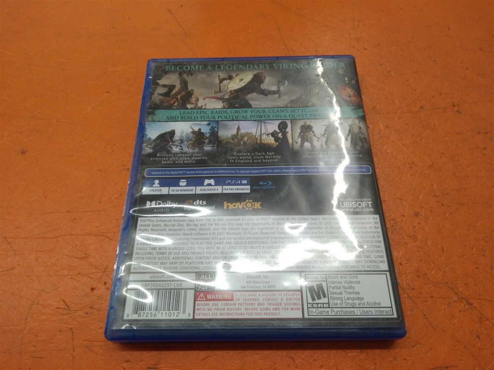 ⭐️⭐️⭐️⭐️⭐️ Assassin's Creed Valhalla Sony PlayStation 4 **Empty Case**