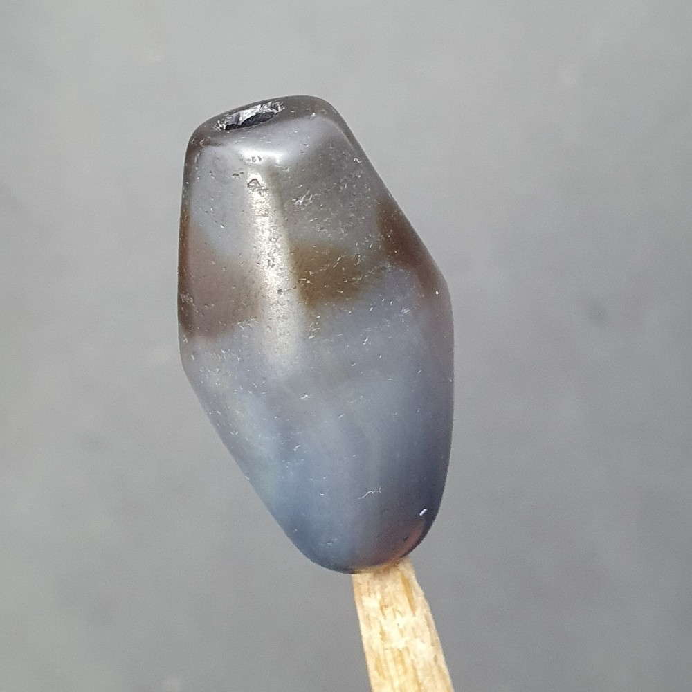 Antique Persian Himalayan Blue Chalcedony Agate Bead