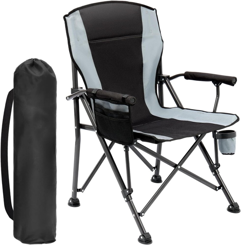 2 Pack Oversized Folding Camping Chair Adults Supports 450 LBS Camping Chairs