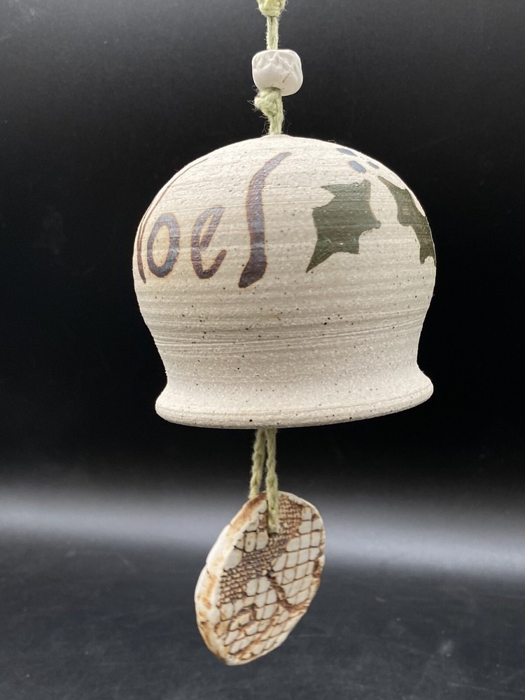 Noel Christmas Pottery Bell or Wind Chime