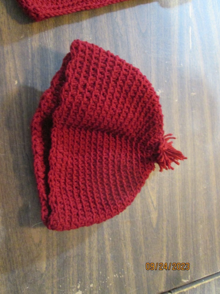Crocheted Hand Made Hat and Scarf