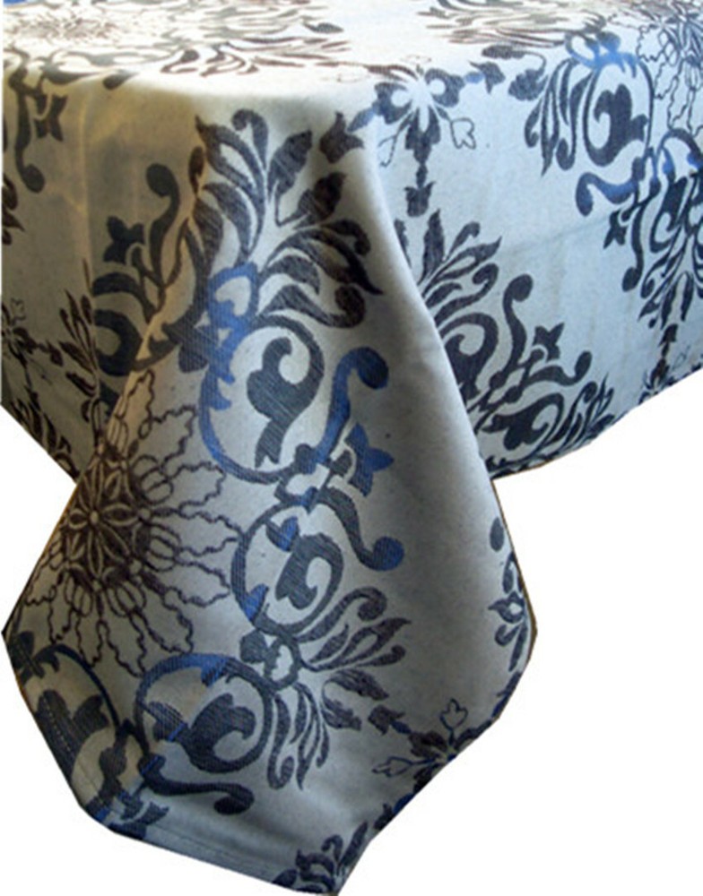 Various Size Elegant Jacquard fabric Tablecloth Polyester Blue Thick Direct2home