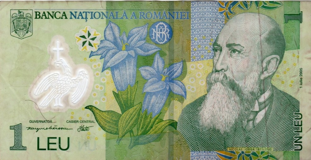 Banknote Romania 1 Leu 2009 P117e, Polymer