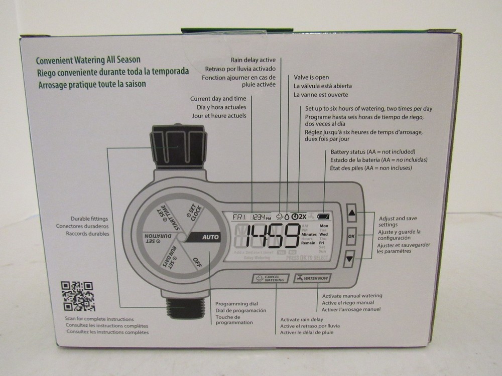 Rain Bird Easy-to-Program Hose End Sprinkler Timer Digital Automatic Watering