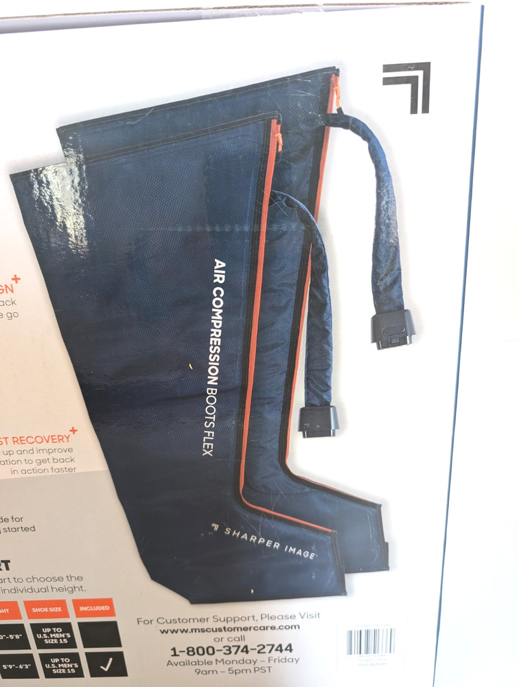 Sharper Image Air Compression Boots Flex Leg Recovery System Small-Med 5'0" 5'8"
