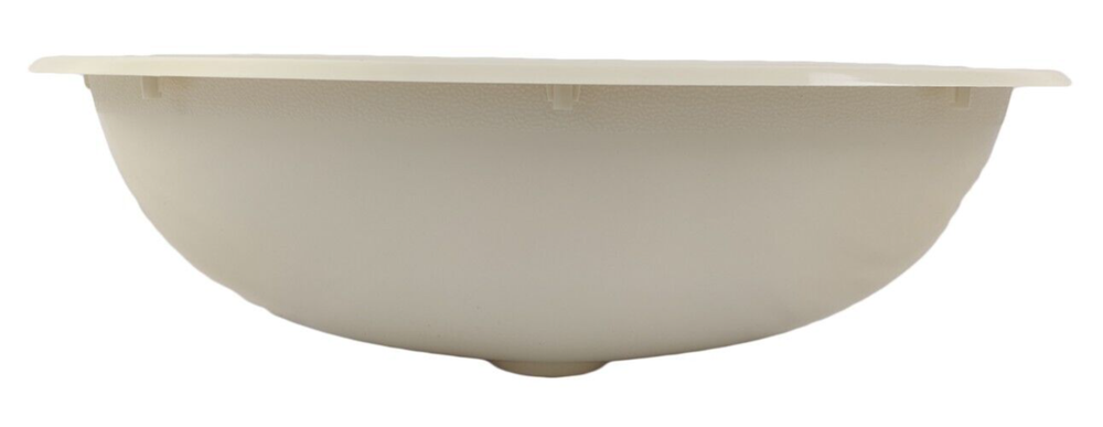 RV Bathroom Sink 17 x 12 Oval Biscuit Plastic Single Bowl Camper Trailer