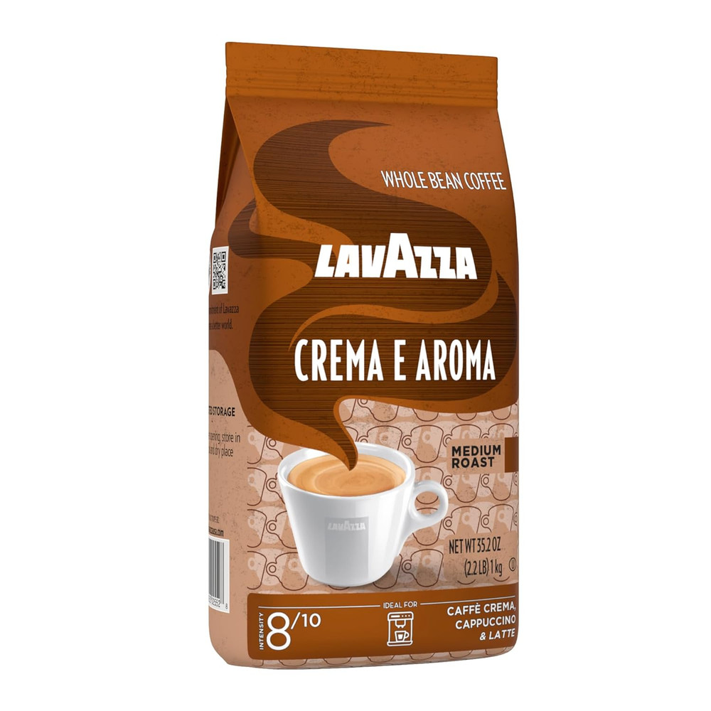 Crema E Aroma Whole Bean Coffee Blend, 2.2-Pound Bag , Balanced Medium Roast ...