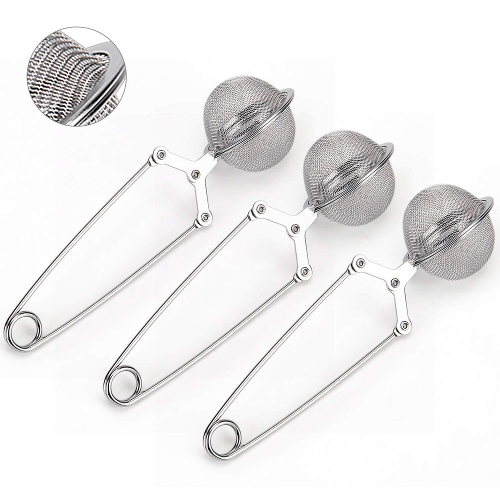 3 Premium Stainless Tea Infusers – Fine Mesh for Loose Leaf Brewing