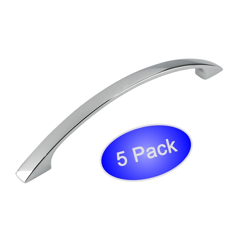 *5 Pack* Cosmas Cabinet Hardware Polished Chrome Handles Pulls #221-128CH