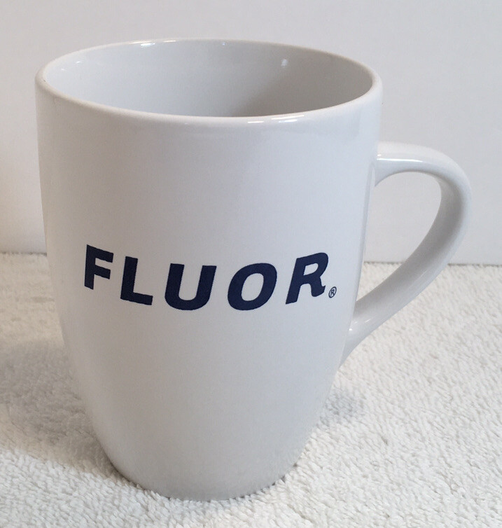 Fluour Construction Engineering White Ceramic Cup
