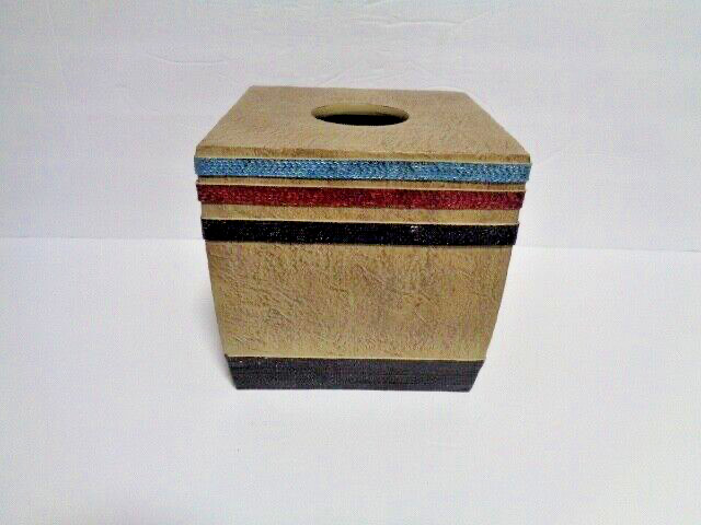 SANTE FE HAND PAINTED RUST HEAVY RESIN TISSUE COVER