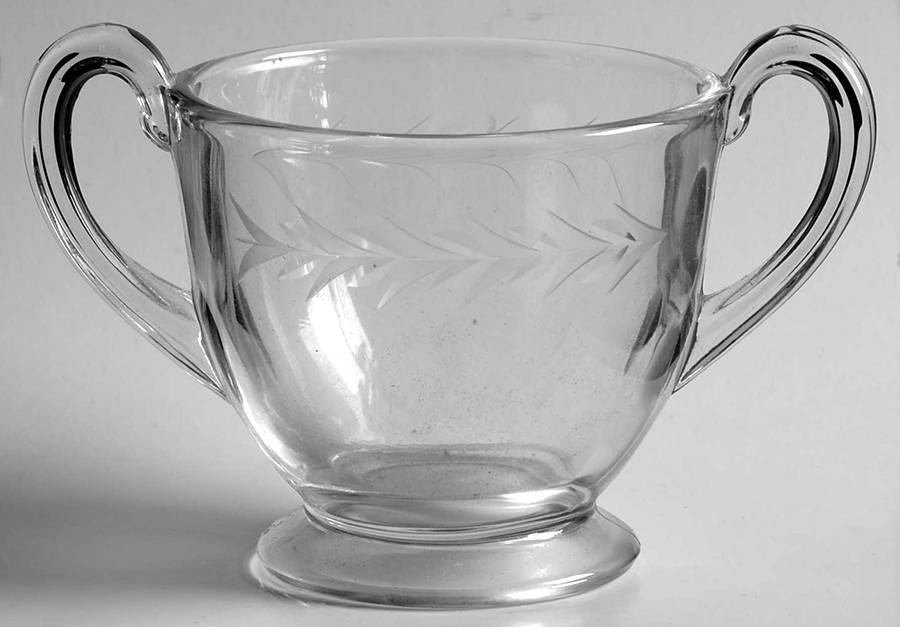 Fostoria Holly Clear  Open Sugar 147233