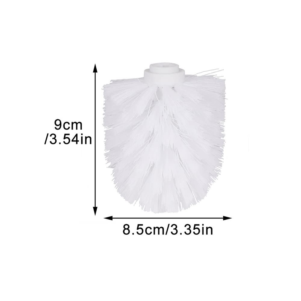 2Pcs Toilet Brush Replacement Head Cleaning Tool, Suitable free size, White