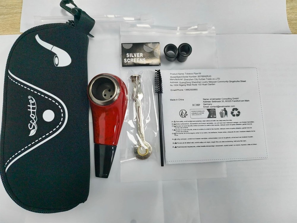 Scotte Shiny Pipe Small red