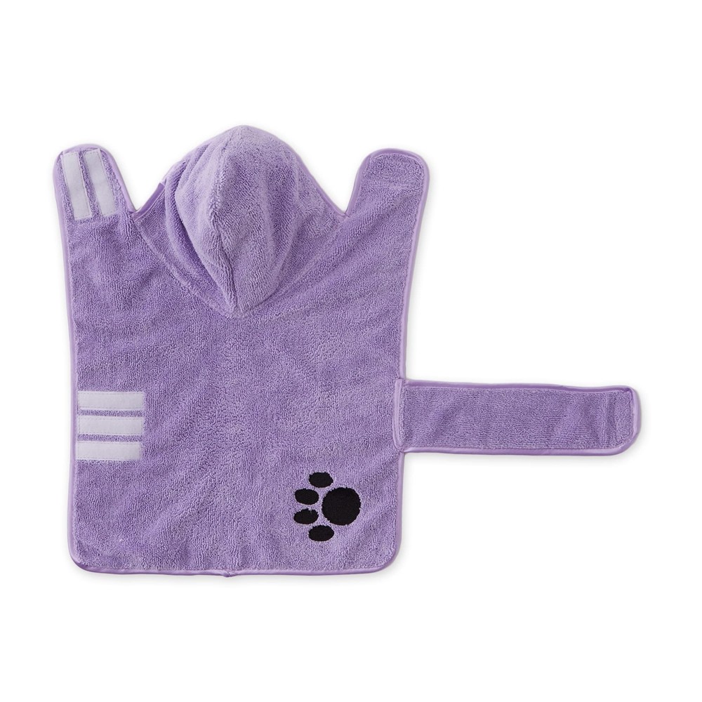 Pet Robe Collection, Embroidered Absorbent Microfiber Bath Robe with Adjustab...