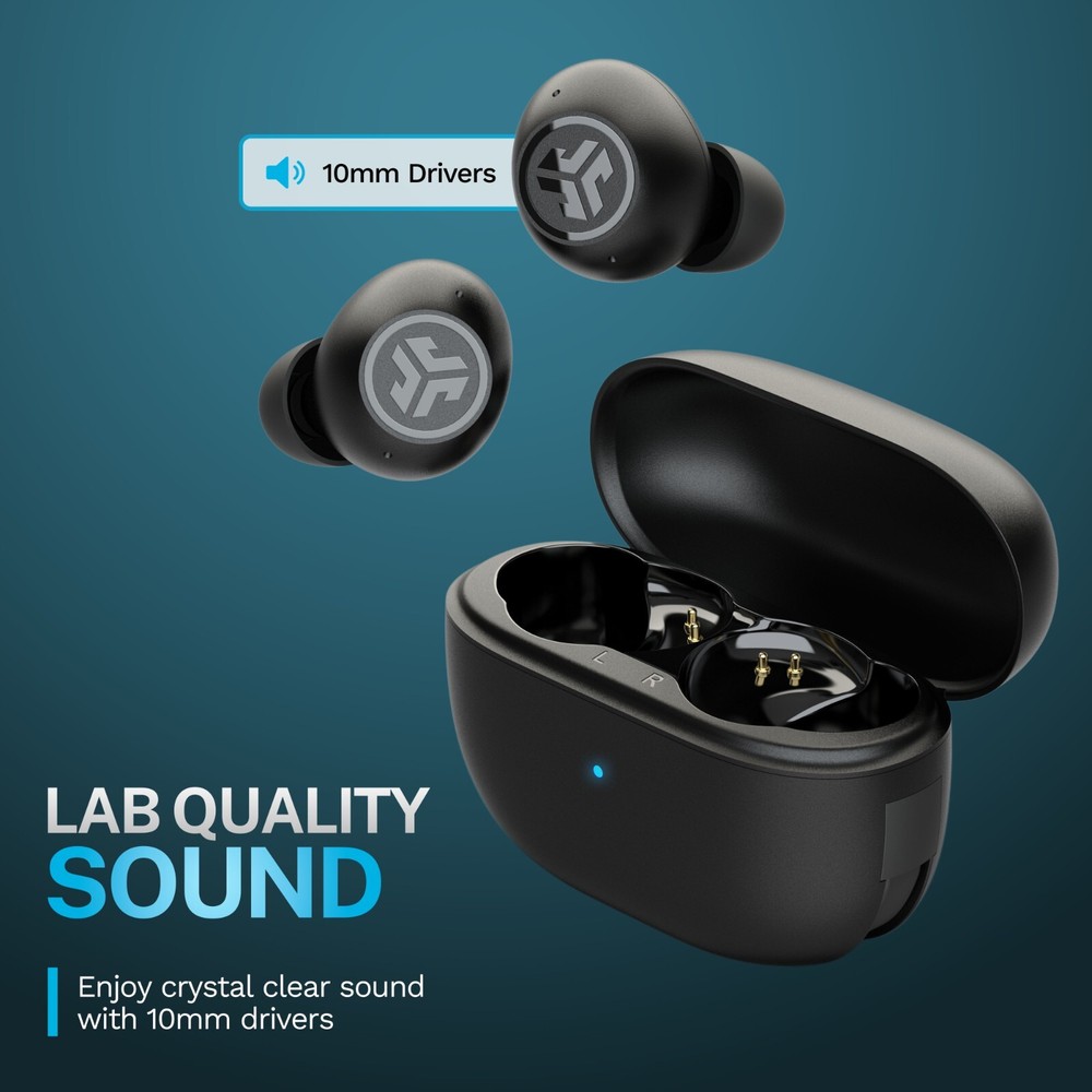JLab Go Pop ANC True Wireless Earbuds, 24+ Hour Playtime, iOS/Android