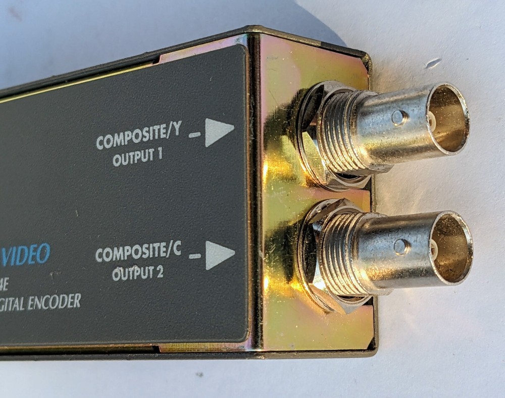 AJA D4E Serial Digital Video Encoder /Converter; SDI - 2 Composite Vid out NO PS