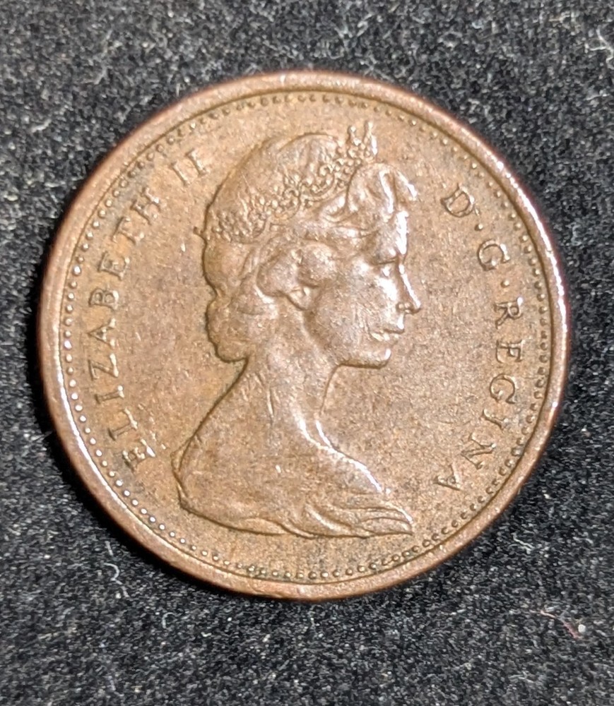 1967 Canada 1 Cent Circulated KM# 65 Brown