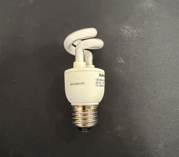 SP-7SL Sunpark 7 watt Medium Base E26 Mini Spiral CFL 2700k Light Bulb