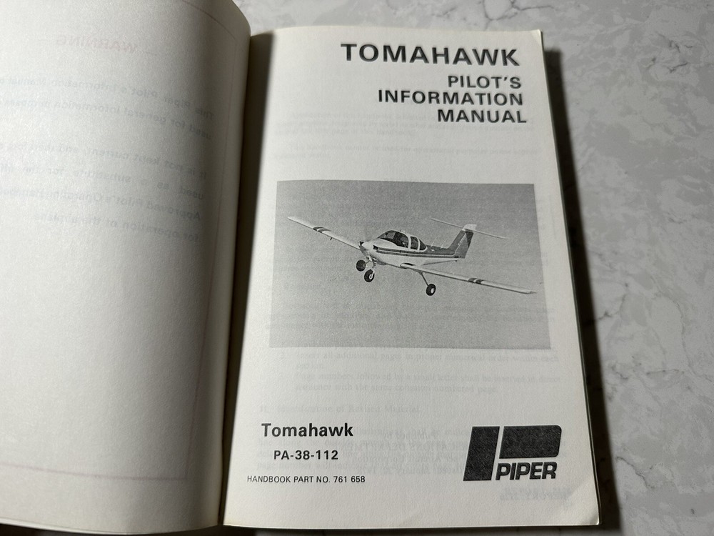 Piper Tomahawk PA-38-112 Pilot's Information Manual