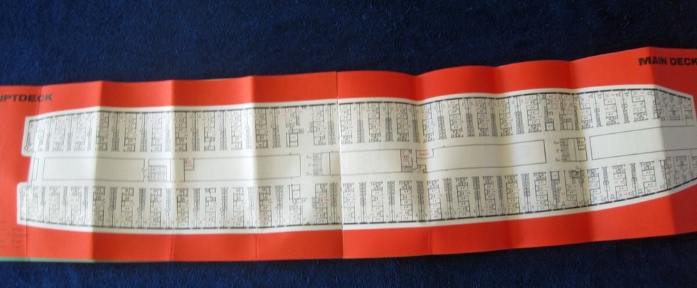M/S EUROPA -- Fold-Out Deck Plans -- North German Lloyd