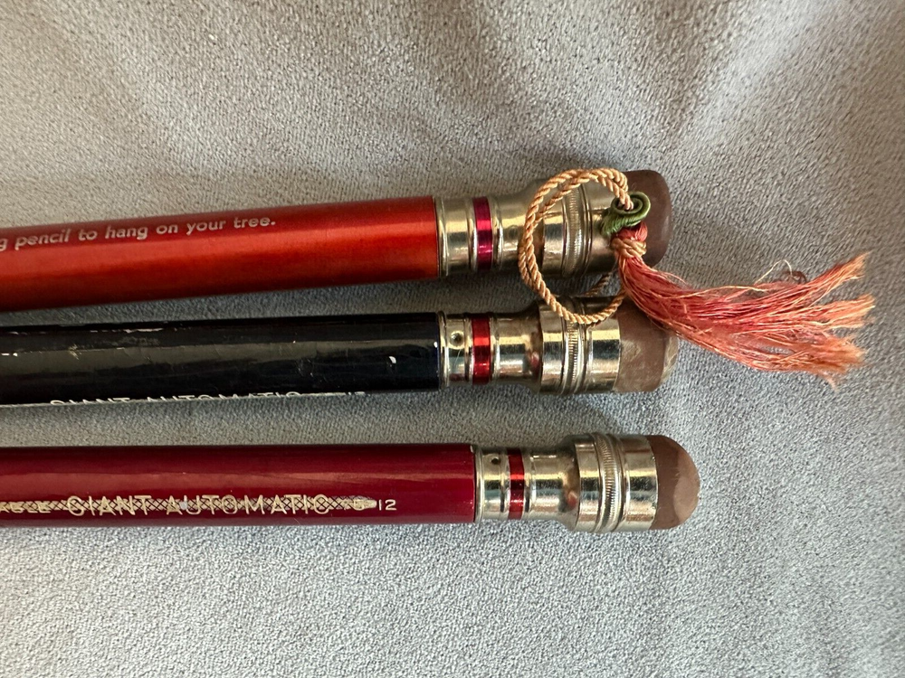 Three Vintage Large Mechanical Pencils