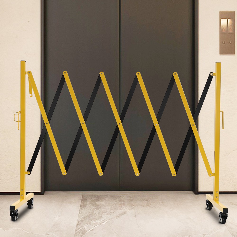 Mobile Barrier Gate Portable Safety Barrier Adjustable With Casters Expandable
