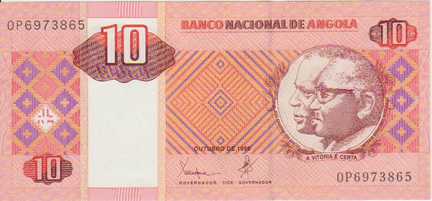Angola 10 Kwanzas 1999 Pick 145 UNC