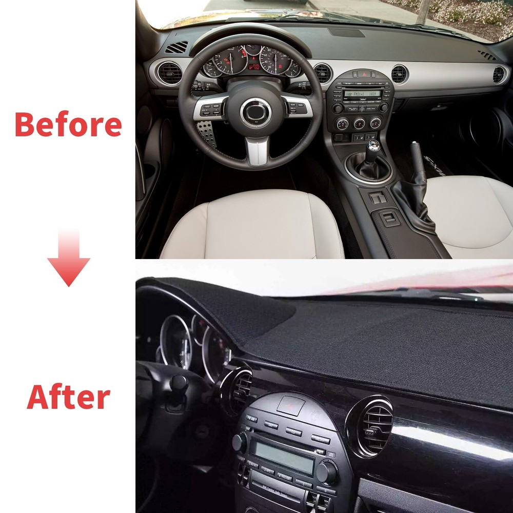 for Mazda MX-5 NC 2006-2014 MX5 Dashboard Pad Dash Mat Dashmat Polyester RED