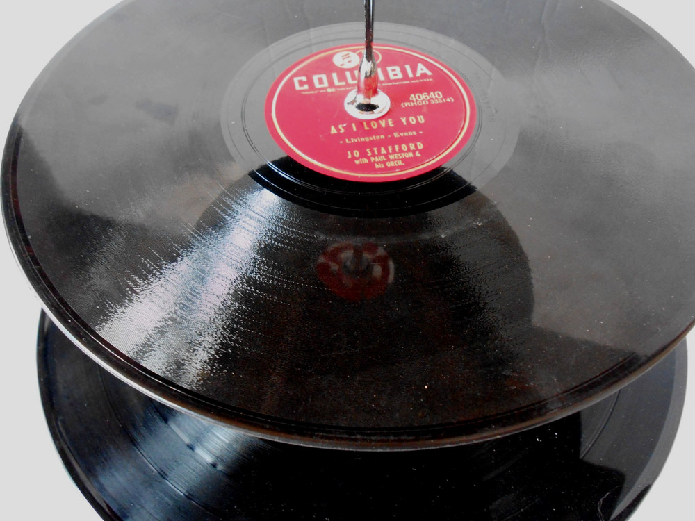 Vinyl Record Cupcake Stand-Lot# 21