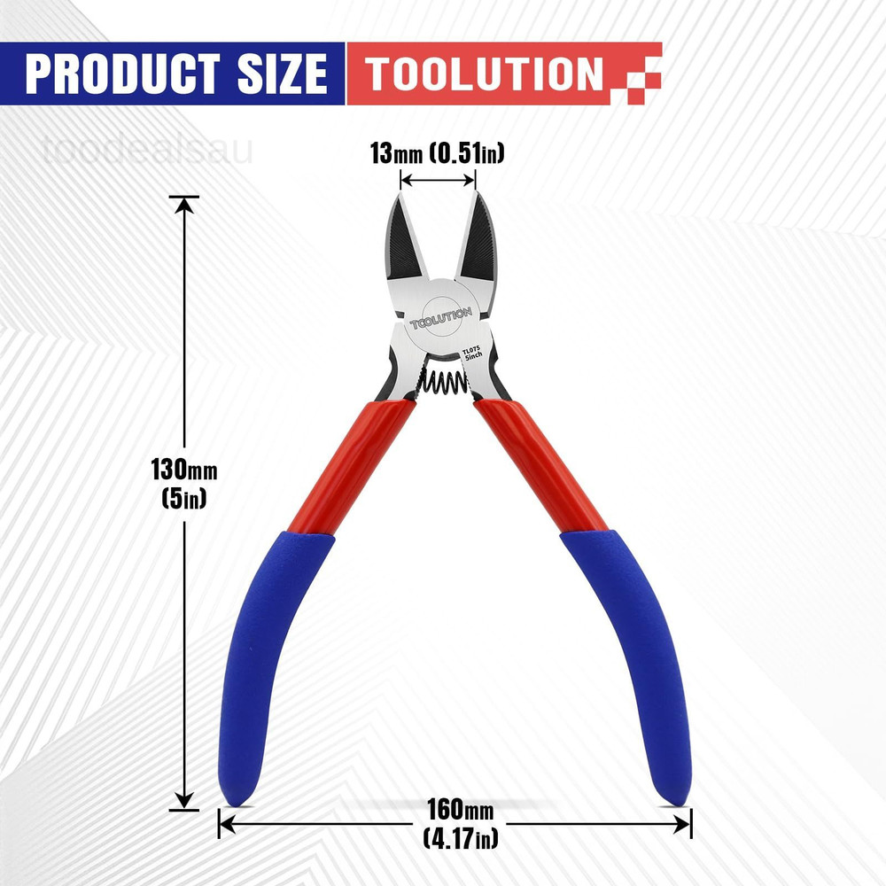 5" Small Wire Cutters - 5 Pack Side Cutter for 5 Pack, Blue and Red