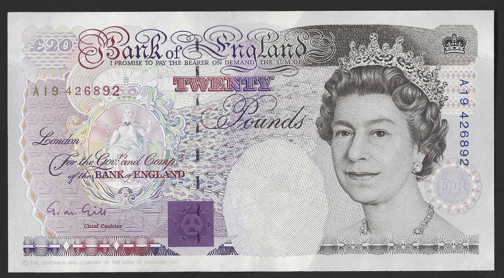 B358 GILL 1991 TWENTY POUND £20 BANKNOTE - SELECT YOUR NOTE