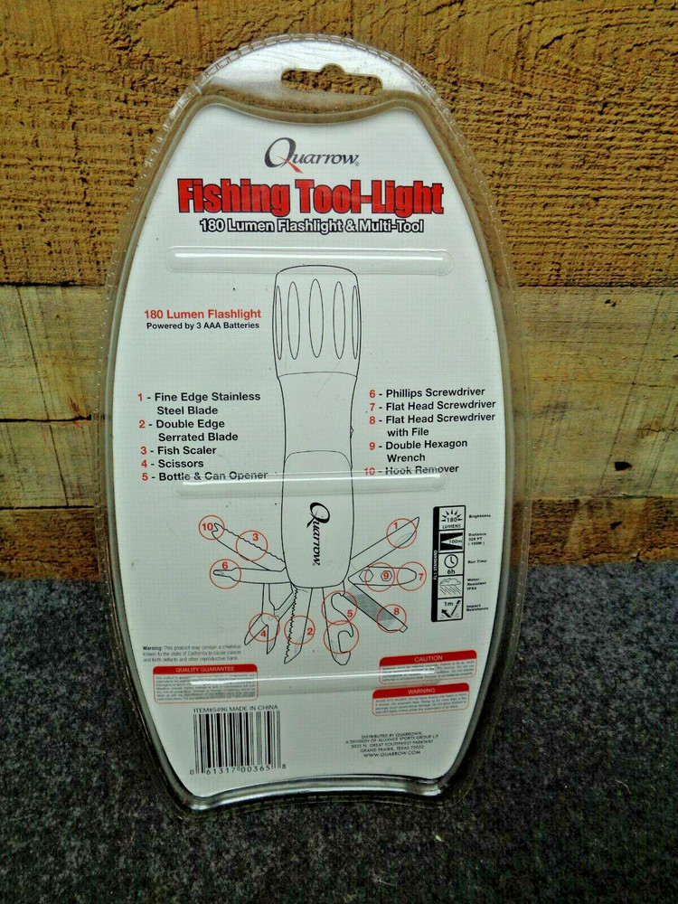 Quarrow Fishing Tool- Light/Multi-Tool- Flashlight