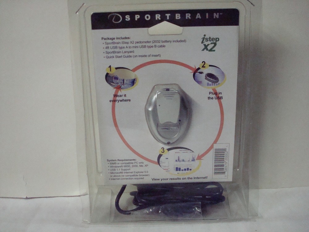 Sportbrain istep x2 Pedometer. NEW. SEALED.