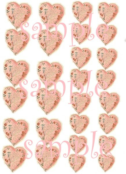 Vintage Valentine Postcard Waterslide Decal