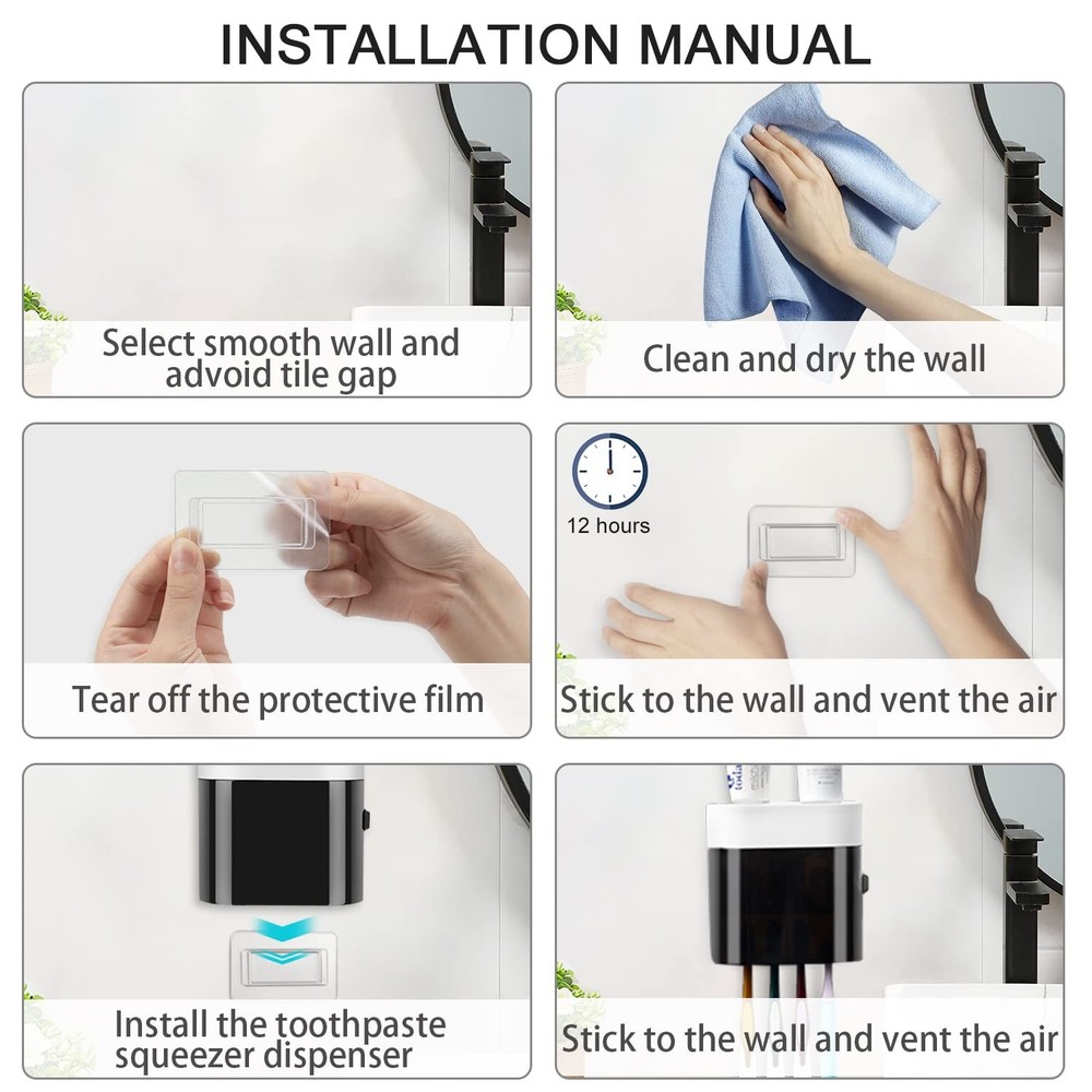 Replacement Adhesive Strip for Toothbrush Holder Wall Mounted Toothpaste Disp...