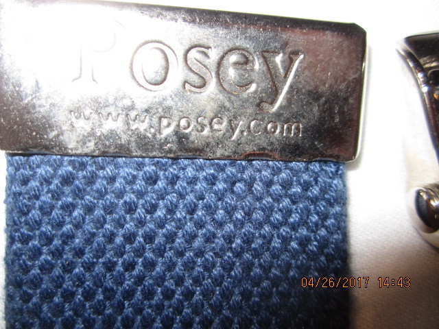 Preowned 52" Blue Canvas Posey Belt