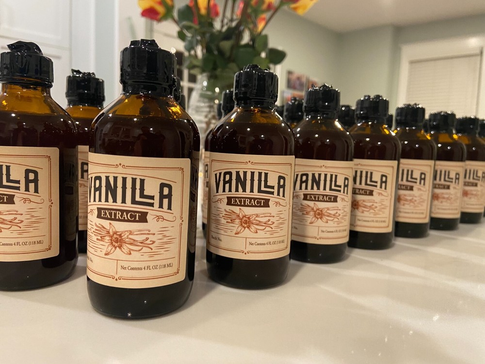 Pure Madagascar Homemade Vanilla Extract 4 oz bottle small batch