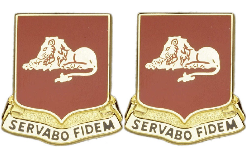 33rd Field Artillery (Servabo Fidem) Distinctive Unit Insignia - Pair - SERVABO