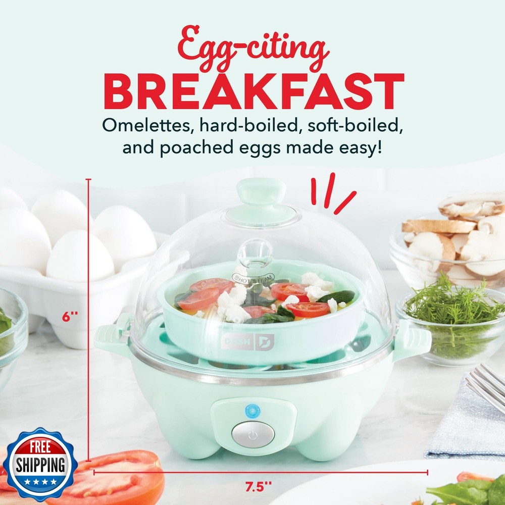 DASH Rapid Egg Cooker: 7 Egg Capacity Electric Egg Cooker for Hard Boiled Egg