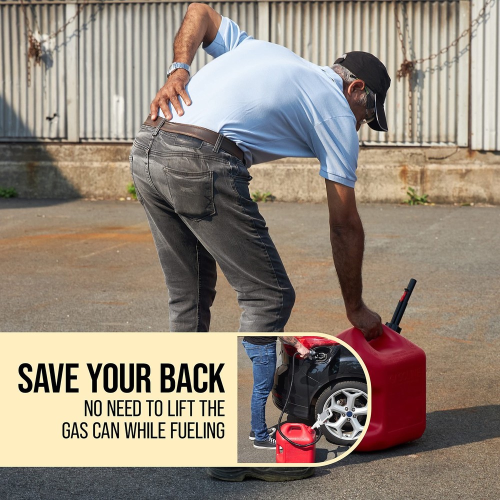 DEWAY Automatic Fuel Transfer Pump with Nozzle for Quick Flow Control & Stop