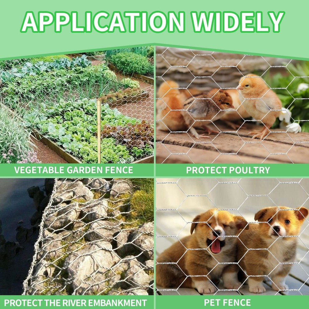 Chicken Wire Netting Hexagonal 13.7 in x 236 in for Various Projects