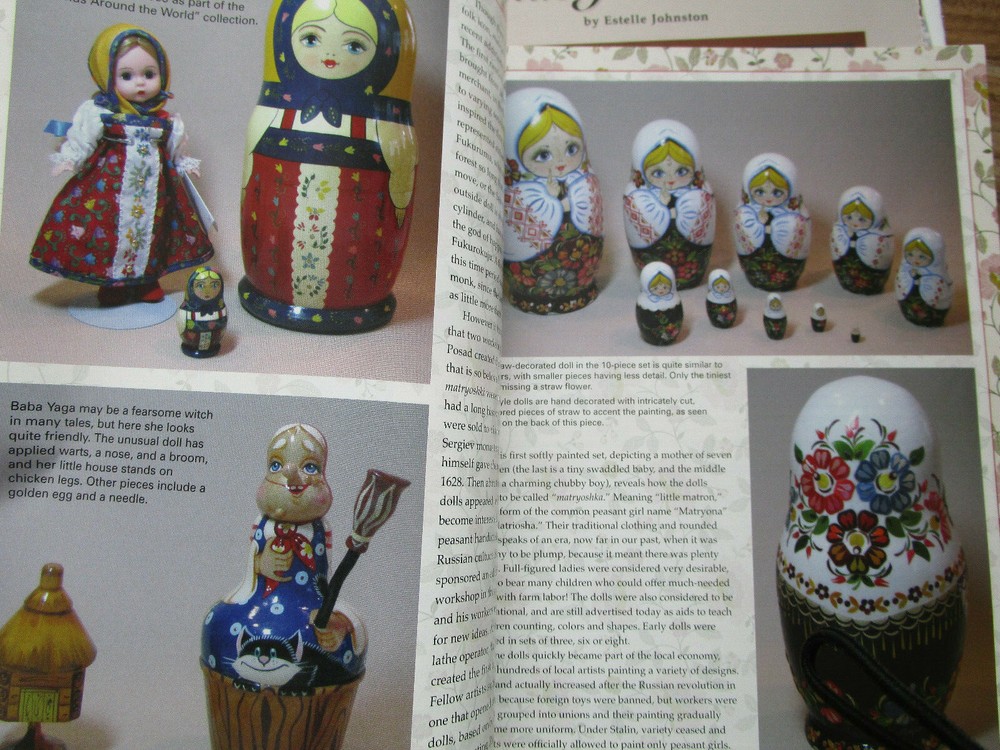 10pg Russian Nesting Doll History ARticle w/ Greeting card Pattern / Burley
