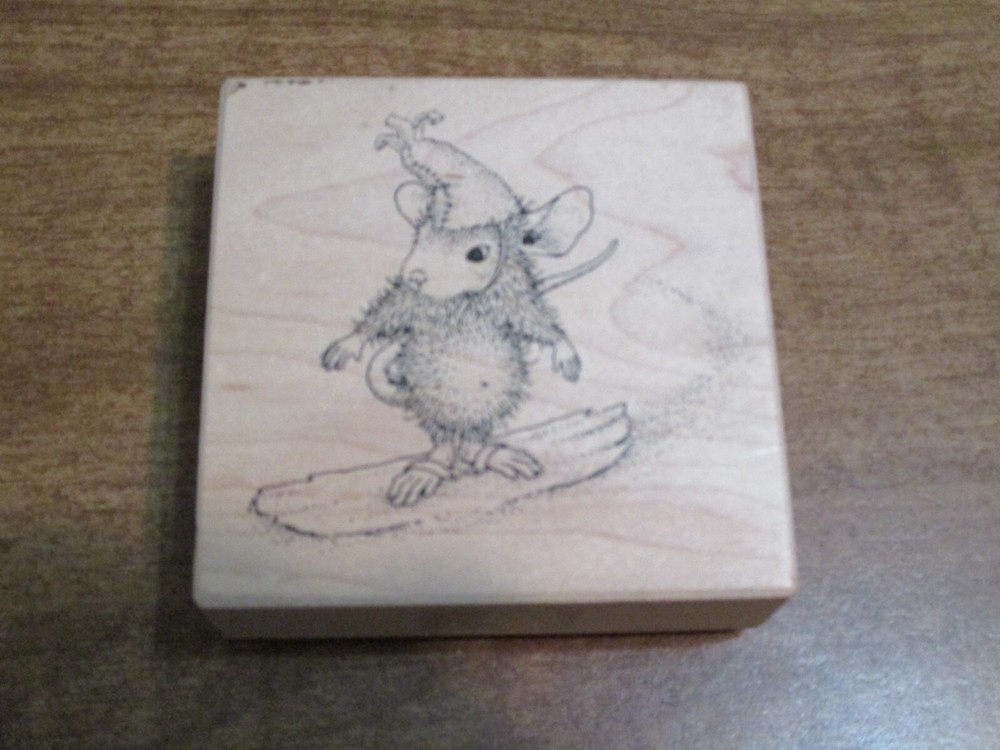 HOUSE MOUSE DESIGNS SNOWBOARDING #105 RUBBER STAMP