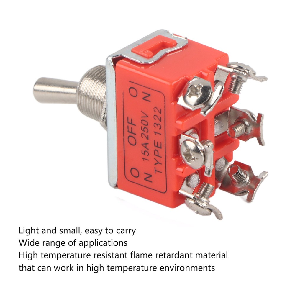 2 Pcs 250V 15A DC Motor Switch 3 Position Forward - Stop - Reverse Toggle Switch