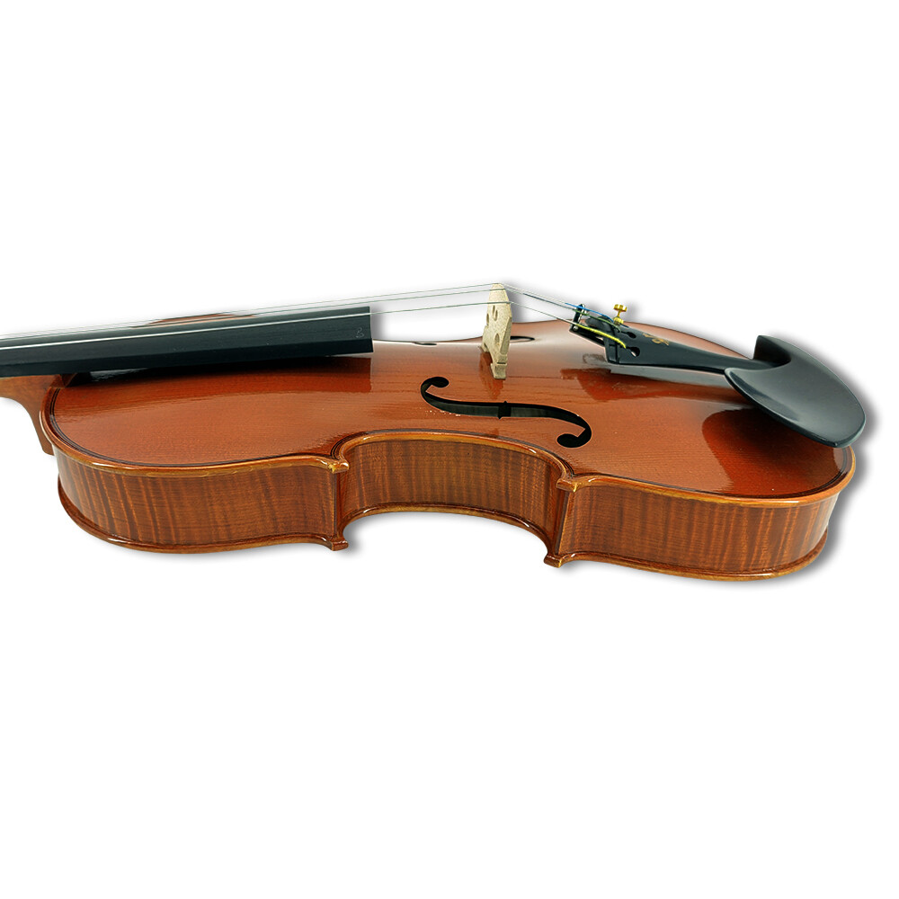 4 string 4/4 Scale Violin Flamed Maple Wood and Ebony Fittings Master Case